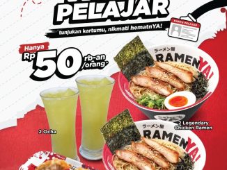 Promo RamenYA Paket Pelajar Berdua mulai Rp. 50 ribuan untuk makan berdua pakai kartu pelajar