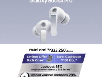Promo Samsung Galaxy Buds4 Pro cashback 20% bonus case dan cicilan ringan