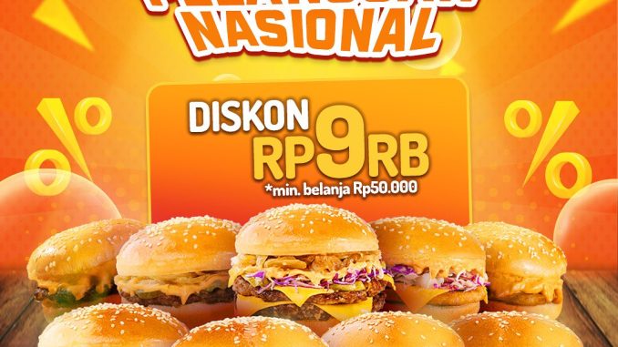 Promo Say Burger Hari Pelanggan Nasional diskon Rp9.000 berlaku 4 September 2025 di Klik Indomaret