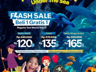 Promo Sea World Ancol Flash Sale Halloween Beli 1 Gratis 1 tiket reguler 2 Oktober 2025