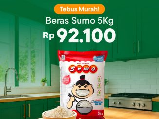 Promo Segari Tebus Murah Sumo Merah Beras 5kg Rp. 92.100 dengan minimum belanja Rp149.000