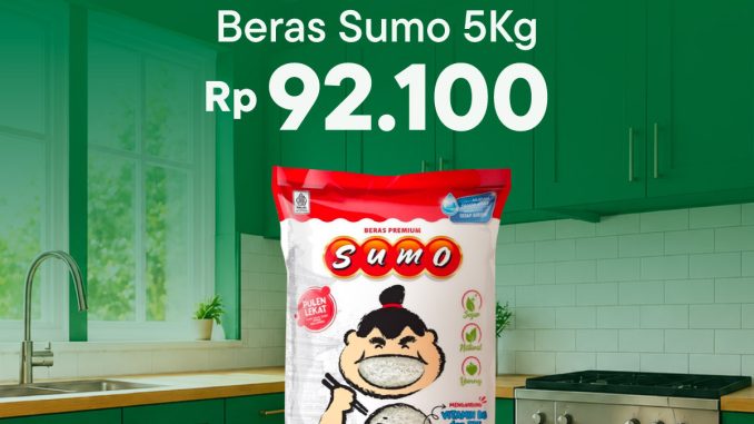 Promo Segari Tebus Murah Sumo Merah Beras 5kg Rp. 92.100 dengan minimum belanja Rp149.000