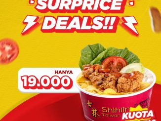Promo Shihlin Flash Surprice Deals Rp. 19.000 untuk member Tribina Point di outlet tertentu.