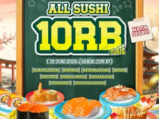 Promo Sushi Mentai Special Schooliday All Sushi Rp. 10.000 per plate periode Juni 2026
