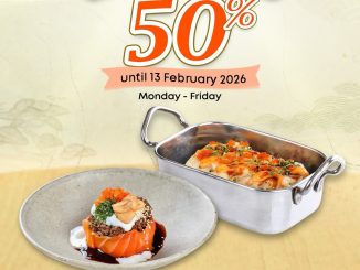 Promo Sushi Tei Weekday Feast diskon hingga 50% dengan harga menu pilihan mulai Rp. 31.000