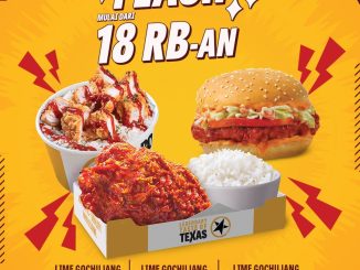 Promo Texas Chicken November Flash mulai Rp. 18.182 dengan pilihan chicken, ricebowl, dan burger lengkap minuman
