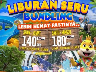 Promo The Jungle Bundling Berdua mulai Rp. 140.000, paket 2 tiket + 2 flying fox + 1 loker, 1–19 Desember 2025.