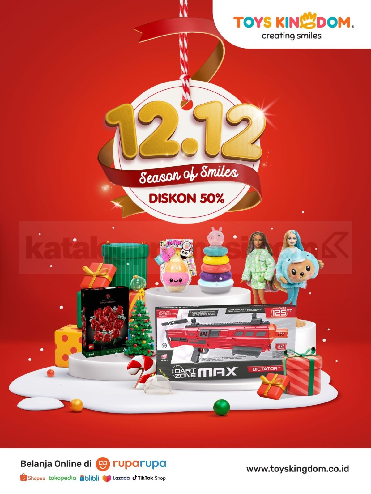 Promo Toys Kingdom 12.12 Season of Smiles Diskon 50% Promo Toys Kingdom 12.12 Season of Smiles Diskon 50% tanggal 12 Desember 2025