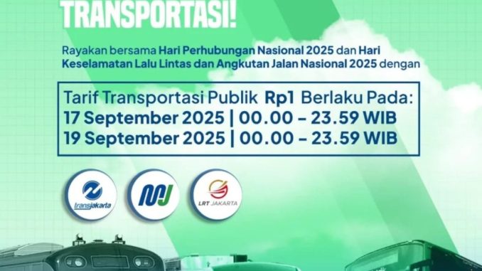 Promo Transportasi Publik Rp1 Spesial Hari Perhubungan Nasional 2025 1