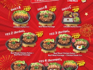 Promo Washoku Sato Year End Sale menu Jepang mulai Rp. 45.000 dengan pilihan paket Single, YES 2, YES 3, hingga YES 4 selama Desember 2025.