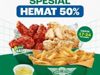 Promo Wingstop BRI Spesial Hemat 50% Dine-in & Takeaway belanja minimal Rp.80.000