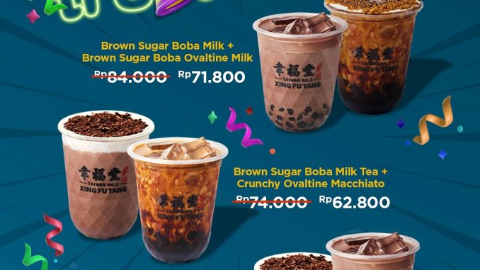 Promo Xing Fu Tang Holiday Bundle Treats bundling minuman harga mulai Rp56.800 periode 5–31 Desember 2025