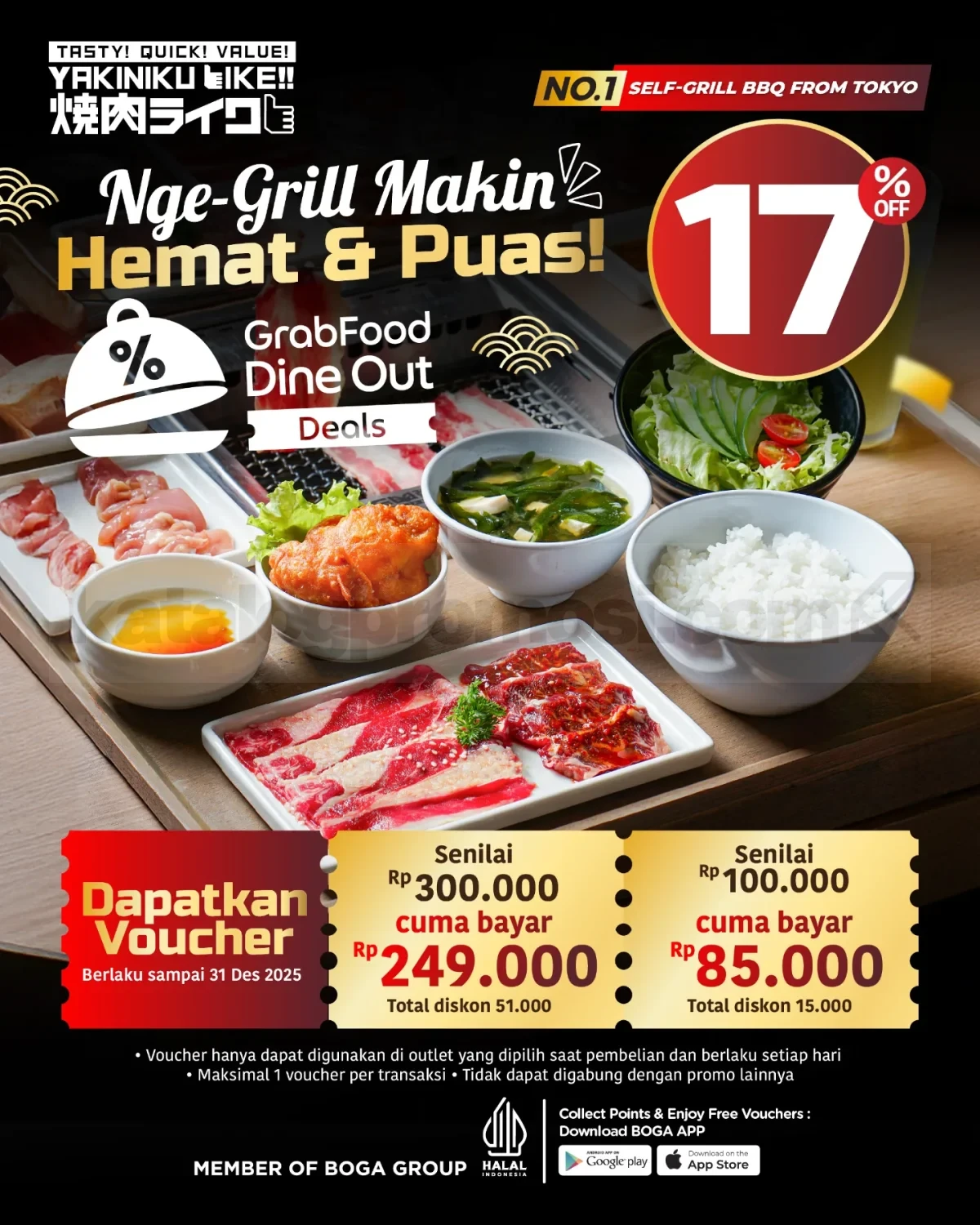 Promo Yakiniku Like GrabFood Dine Out Deals Diskon 17% Promo Yakiniku Like GrabFood Dine Out Deals diskon 17%