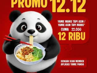 Promo Yamie Panda 12.12 Yamie Porsi Sedang Rp.12.000 khusus member aplikasi berlaku di chapter tertentu
