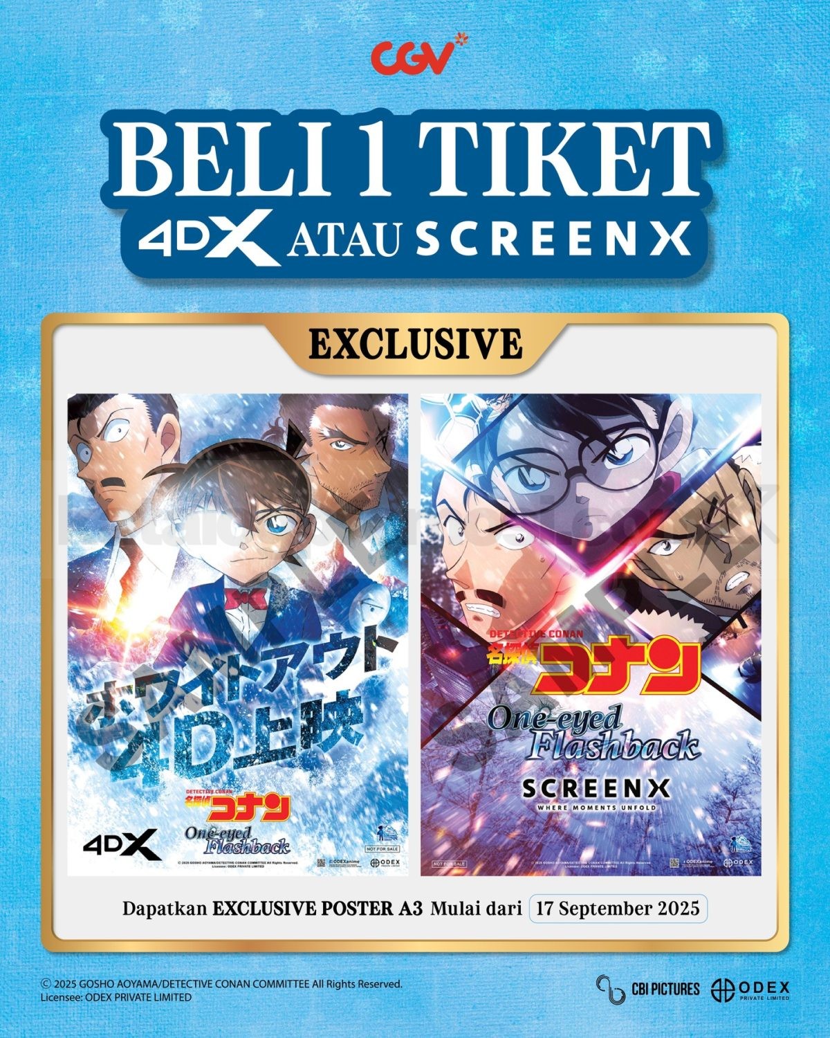 Promo CGV Beli Tiket Gratis Exclusive Poster Detective Conan: One-eyed Flashback