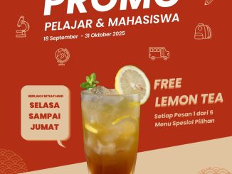 Promo Dookki Spesial Pelajar & Mahasiswa - Free Lemon Tea 3