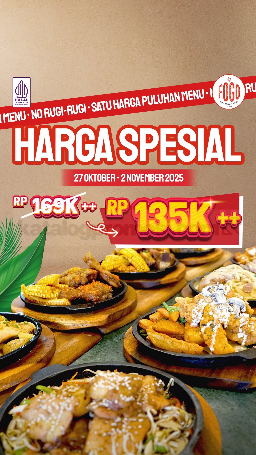 Promo Fogo All You Can Eat Harga Spesial cuma Rp 135K++