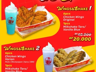 Promo Fritto Chicken Wings & Shake Paket Hemat mulai dari Rp20Ribu