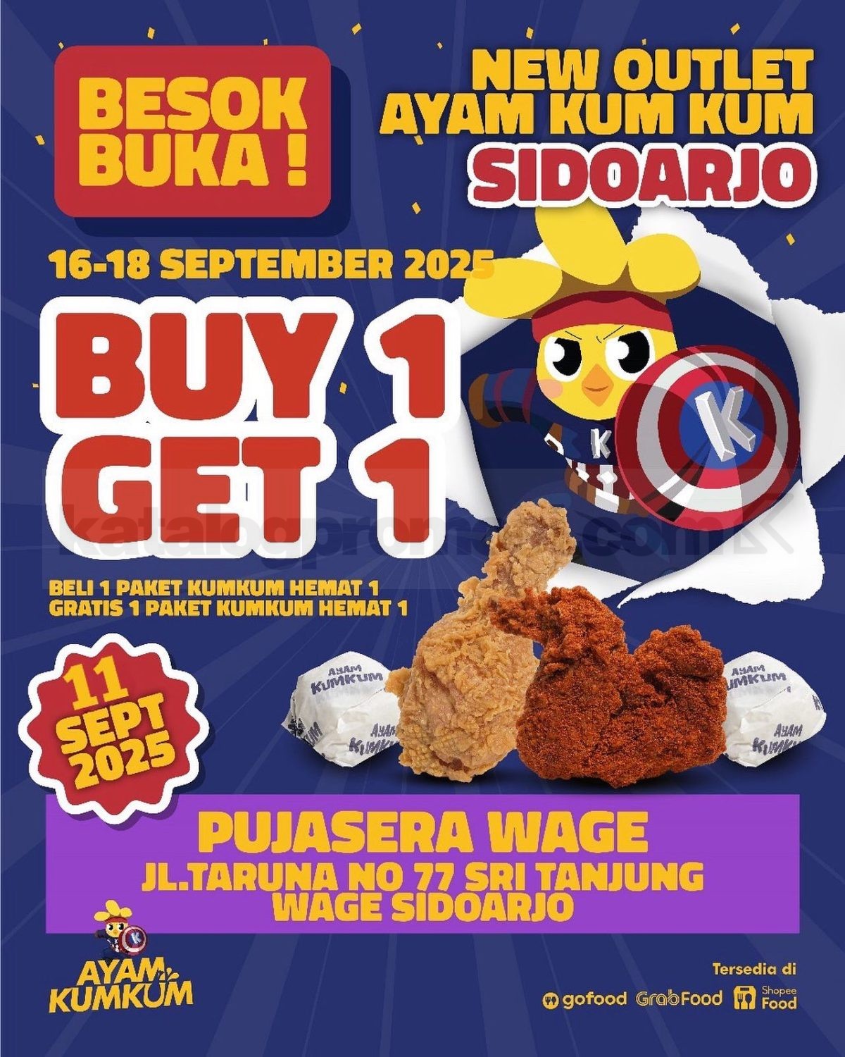 Promo Grand Opening Ayam Kum Kum Sidoarjo Beli 1 Gratis 1