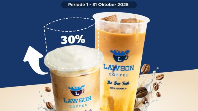Promo Lawson International Coffee Day Large Size cuma tambah Rp1.000