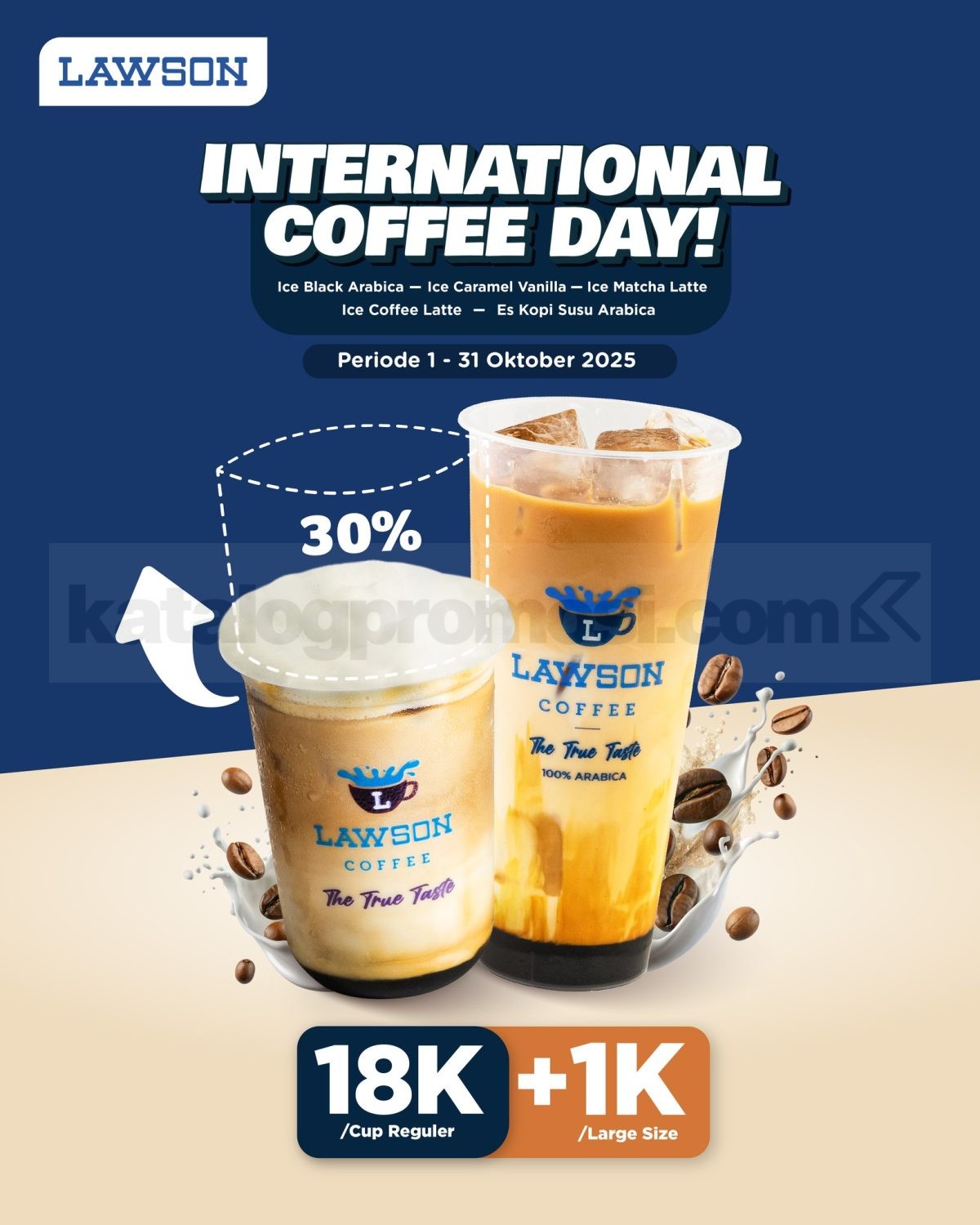 Promo Lawson International Coffee Day Large Size cuma tambah Rp1.000