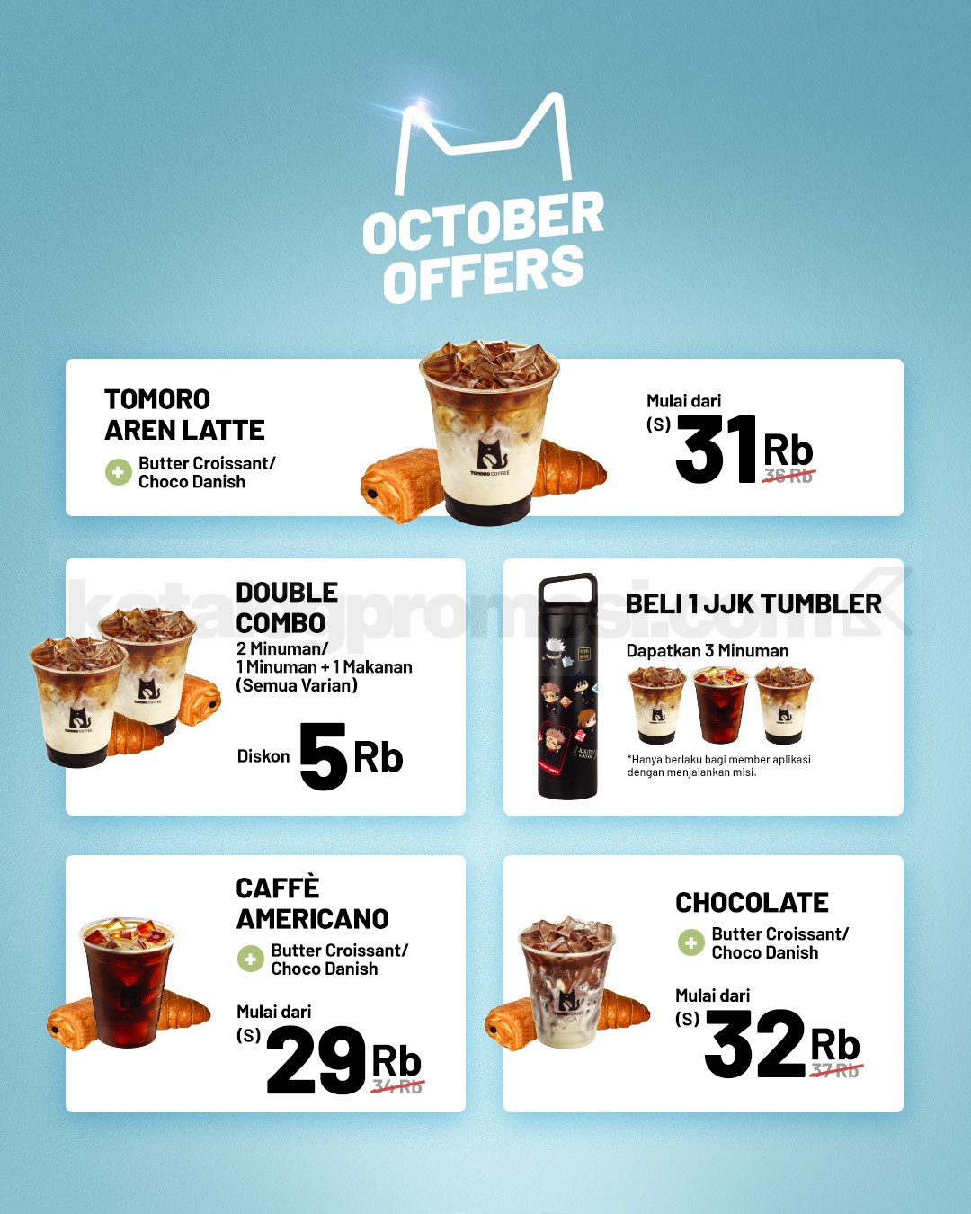 Promo Tomoro Coffee October Offer Menu Favorit Diskon hingga 15% 2