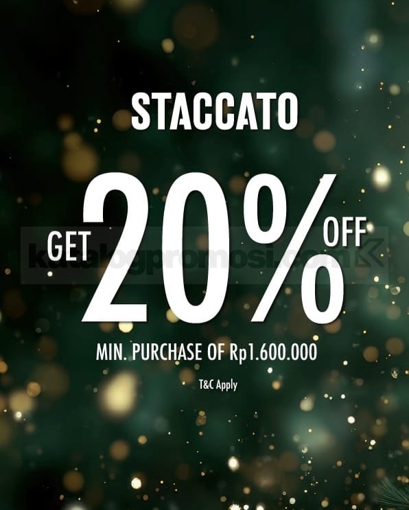 Promo Staccato Deals Get 20% Discount Off* Promo Staccato Deals Get 20% Discount Off* 1