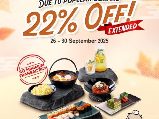 Promo Sushi Tei 22nd Anniversary Discount 22% Off All Items