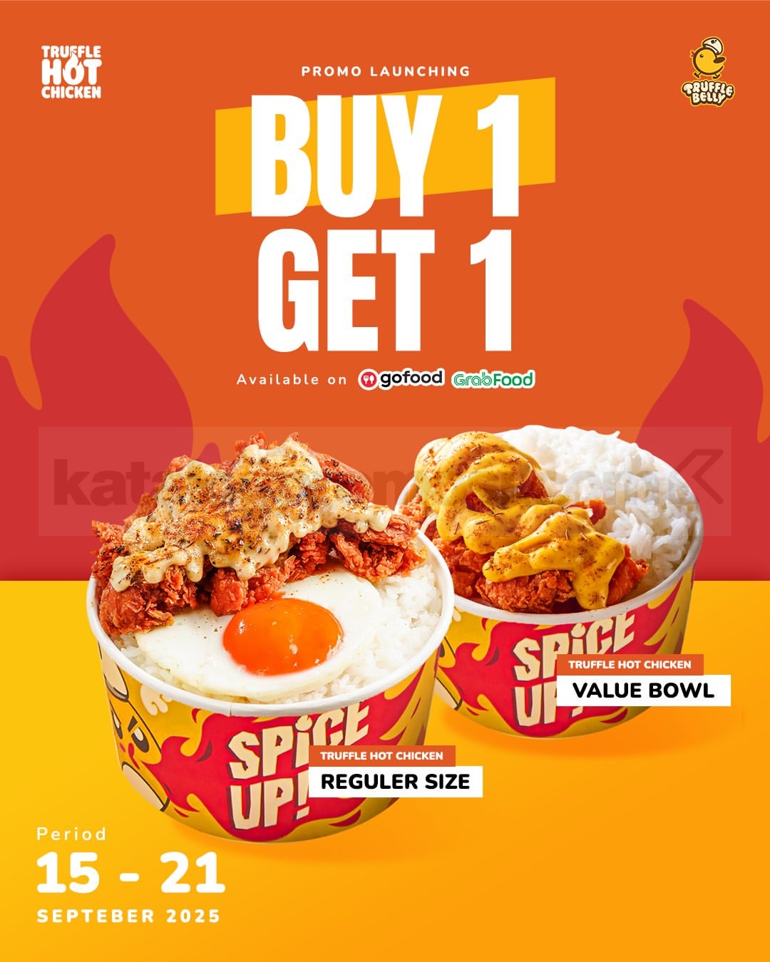 Promo Truffle Belly Launching Truffle Hot Chicken Beli 1 Gratis 1 via GoFood & GrabFood Promo Truffle Belly Launching Truffle Hot Chicken Beli 1 Gratis 1 via GoFood & GrabFood