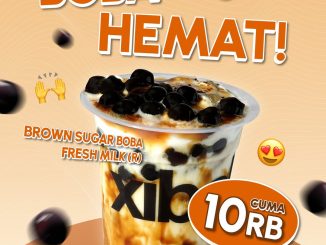Promo Xiboba Spesial Boba Hemat! Brown Sugar Boba Fresh Milk cuma Rp10Rb