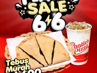 Promo Panties Pizza Flash Sale 6.6 Choco Cheese Pizza cuma Rp. 6.600 dengan pembelian pizza regular dan minuman pilihan