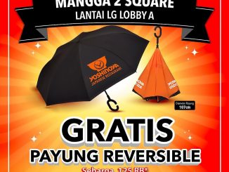 Promo Yoshinoya Mangga 2 Square Gratis Payung Reversible dengan minimum pembelian Rp. 150.000