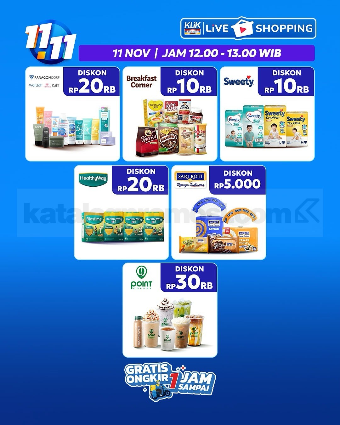 Promo Klik Indomaret 11.11 Diskon Kilat mulai Rp. 1.000 Promo Klik Indomaret 11.11 Diskon Kilat mulai Rp. 1.000 12