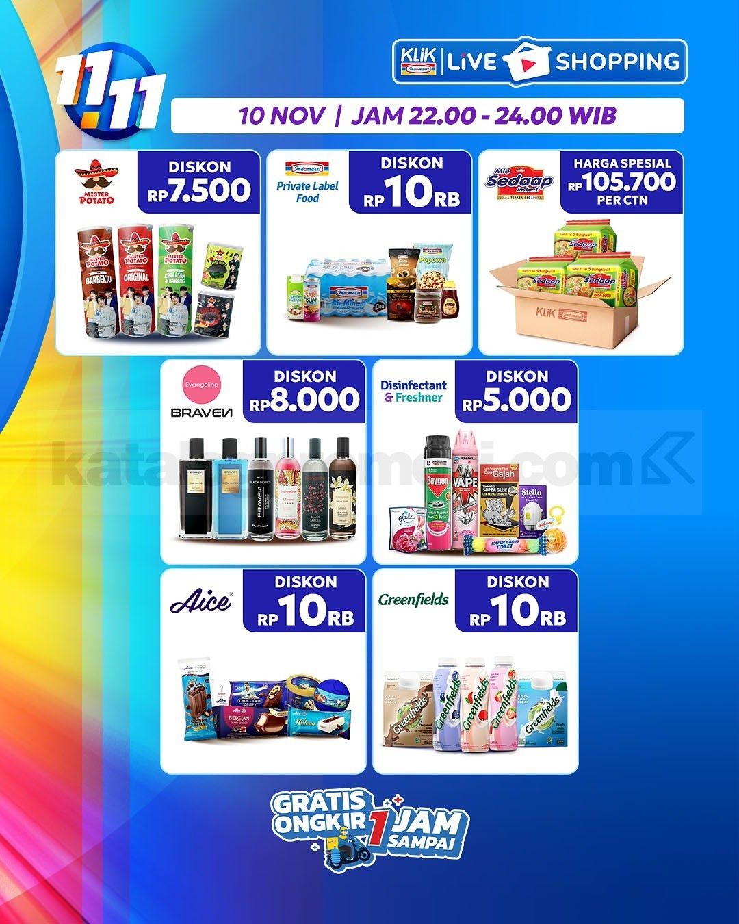 Promo Klik Indomaret 11.11 Diskon Kilat mulai Rp. 1.000 Promo Klik Indomaret 11.11 Diskon Kilat mulai Rp. 1.000 5