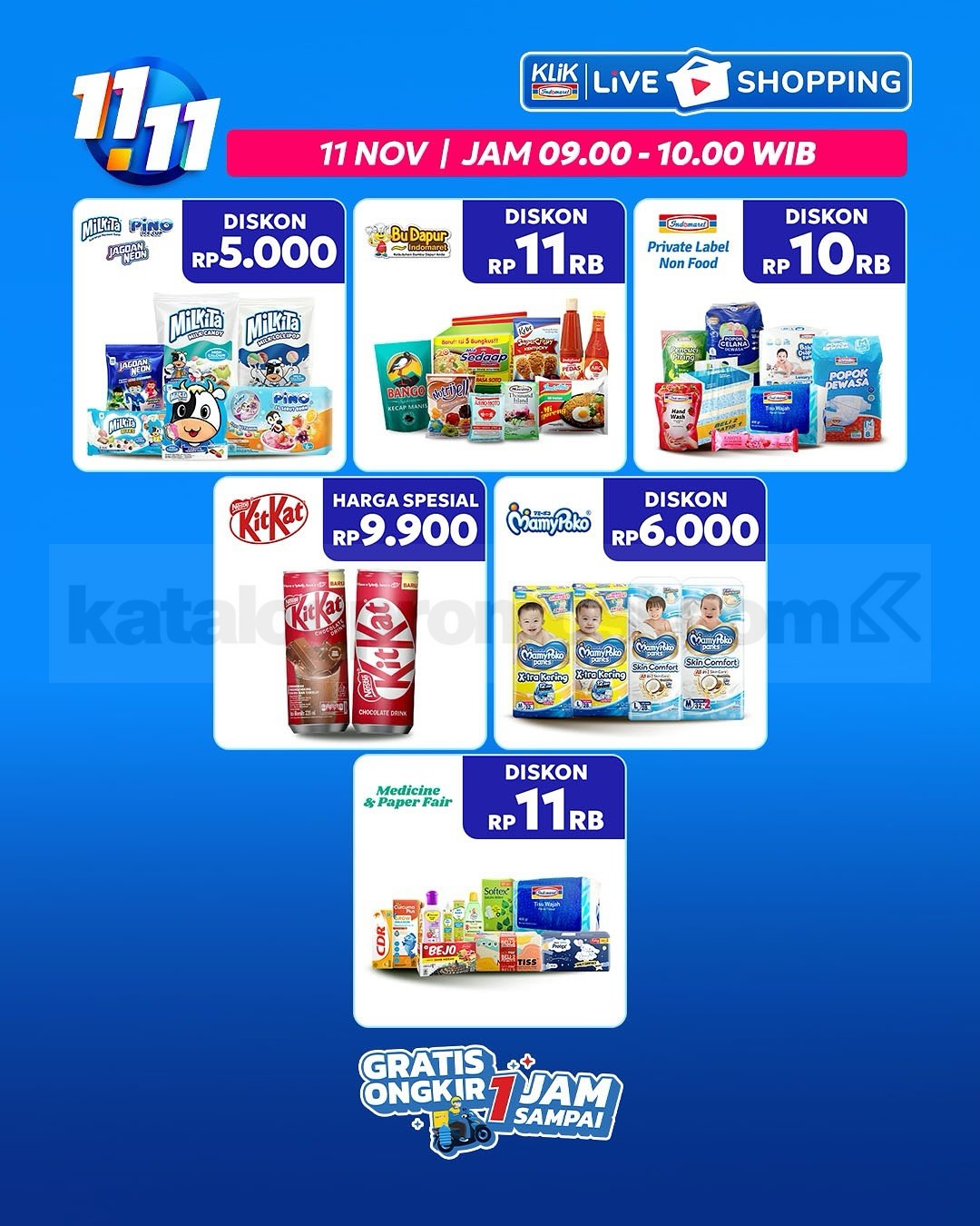 Promo Klik Indomaret 11.11 Diskon Kilat mulai Rp. 1.000 Promo Klik Indomaret 11.11 Diskon Kilat mulai Rp. 1.000 9