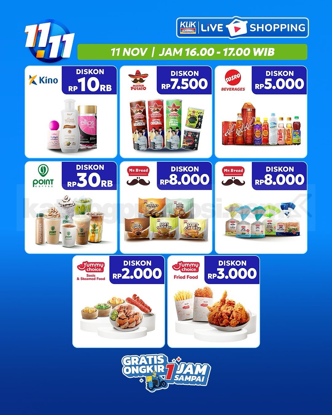 Promo Klik Indomaret 11.11 Diskon Kilat mulai Rp. 1.000 Promo Klik Indomaret 11.11 Diskon Kilat mulai Rp. 1.000 16