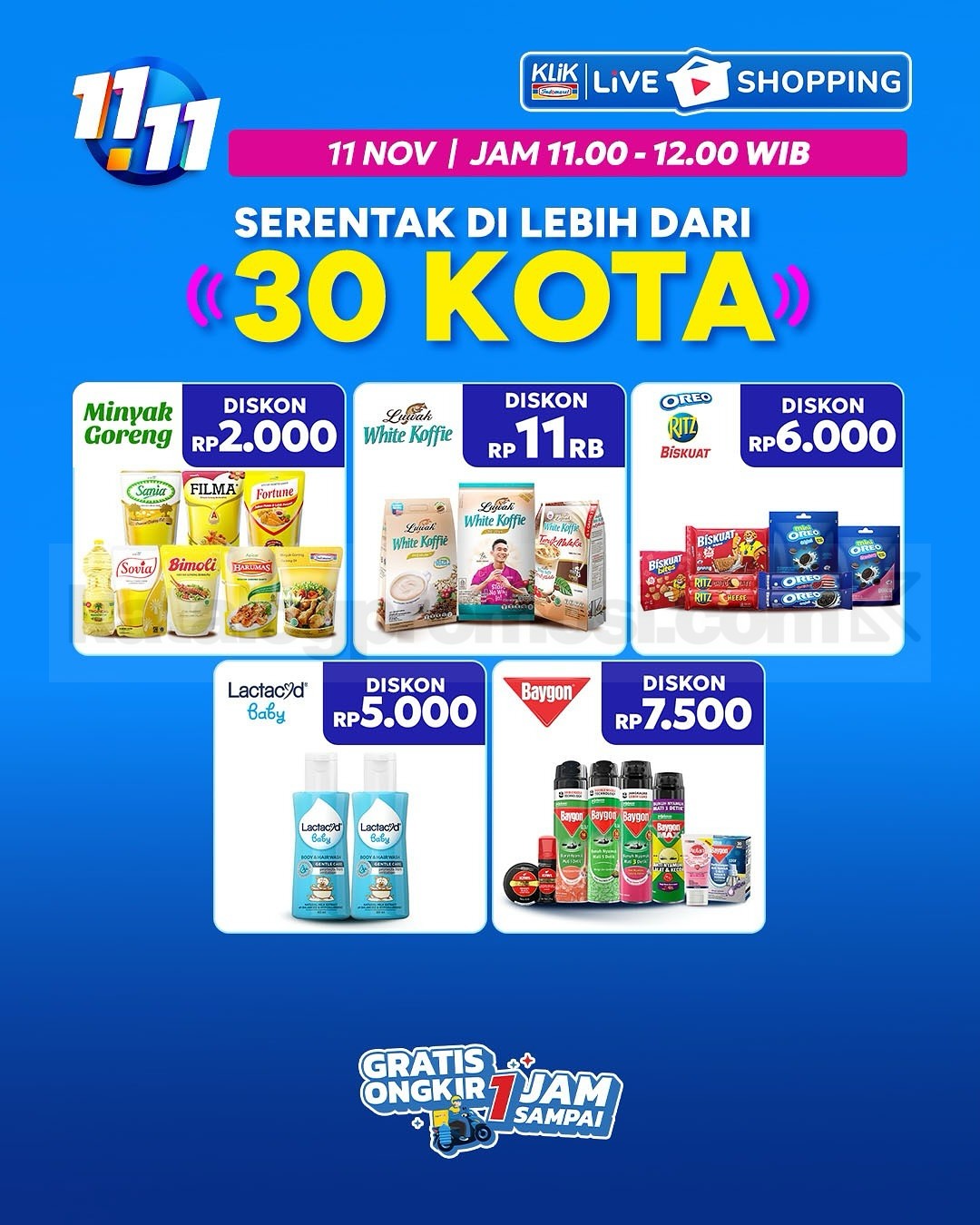 Promo Klik Indomaret 11.11 Diskon Kilat mulai Rp. 1.000 Promo Klik Indomaret 11.11 Diskon Kilat mulai Rp. 1.000 11