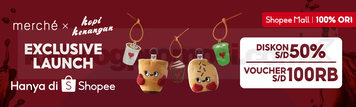 Merche x Kopi Kenangan Hadir di Shopee! Diskon hingga 50% + Voucher 100K