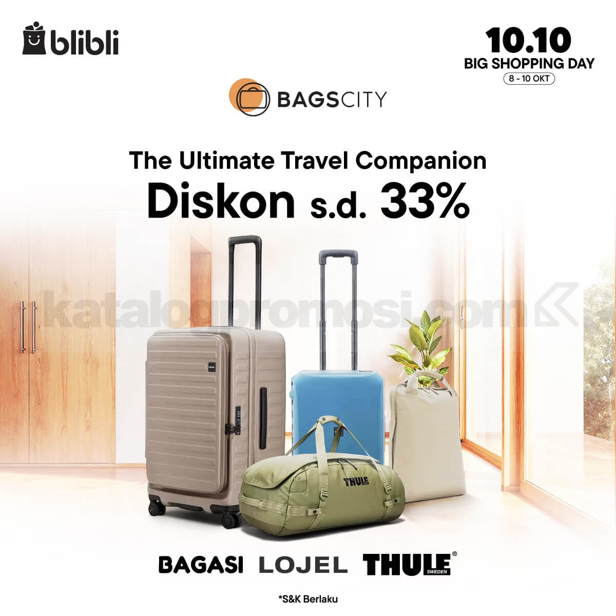 Promo Bags City di Blibli 10.10 Diskon hingga 33%