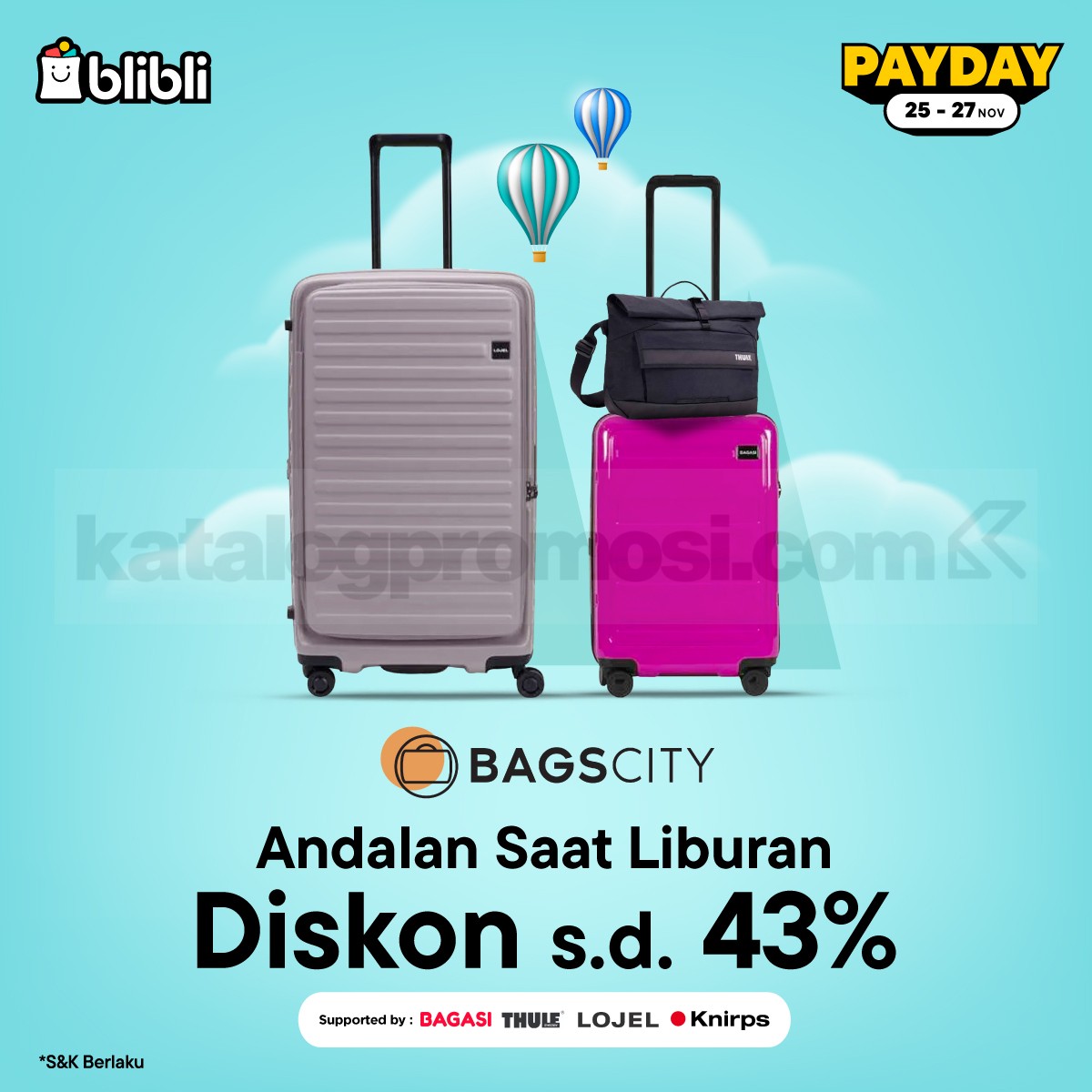 Promo Bags City di Blibli Payday Diskon hingga 43%