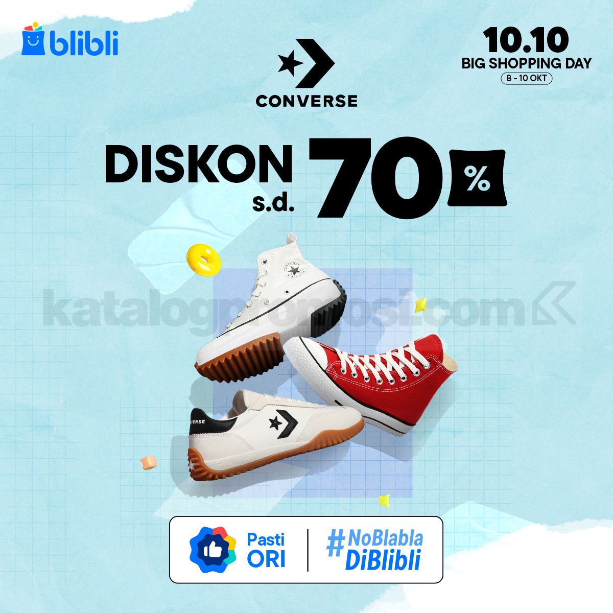 Promo Converse di Blibli 10.10 Diskon hingga 70%