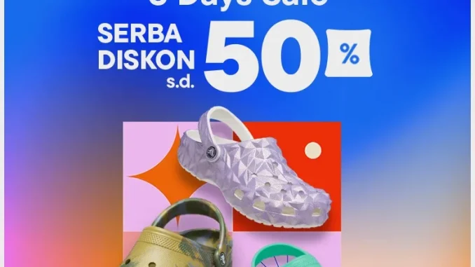 Promo Crocs di Blibli 3 Days Sale SERBA DISKON 50%!