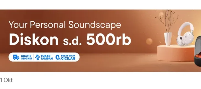 Promo Festival Audio di Blibli Diskon hingga 500K