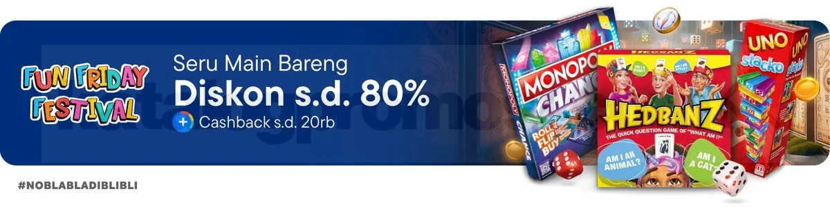 Promo Fun Friday Festival Blibli Diskon hingga 80% + Cashback 20K