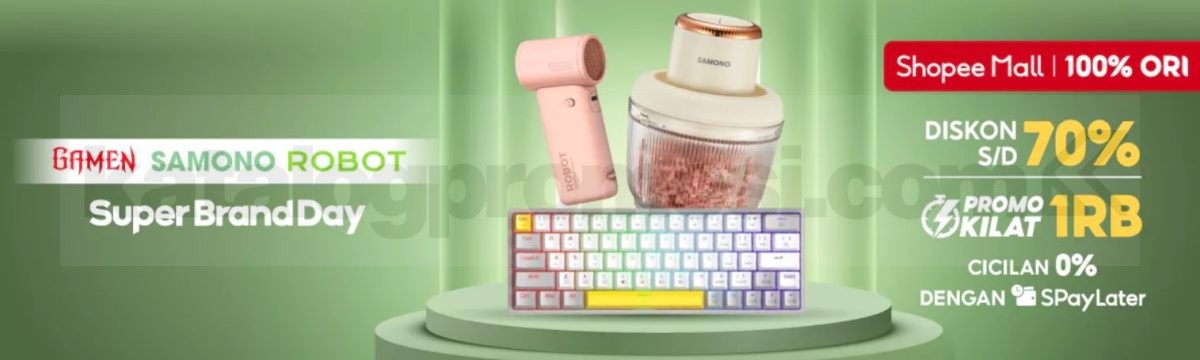Promo Gamen Samono Robot di Shopee Super Brand Day