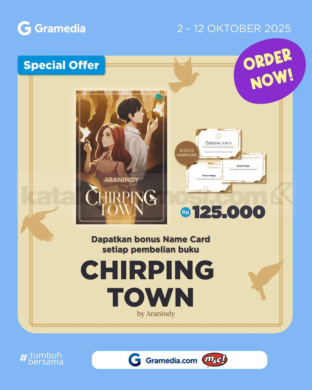 Promo Gramedia Buku Chirping Town Harga Spesial + Bonus Eksklusif 