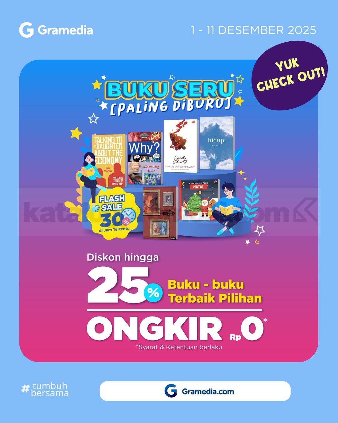Promo Gramedia Buku Seru Paling Diburu! Diskon hingga 25% + Ongkir Rp0