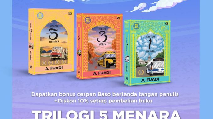 Promo Gramedia Trilogi 5 Menara Bonus Cerpen + Diskon 10%