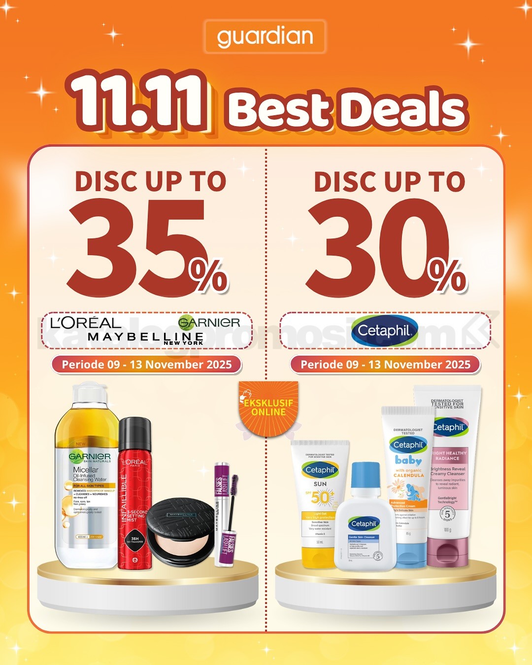 Promo Guardian 11.11 Diskon hingga 50% dan Extra Voucher + Gratis Hadiah Promo Guardian 11.11 Diskon hingga 50% dan Extra Voucher + Gratis Hadiah