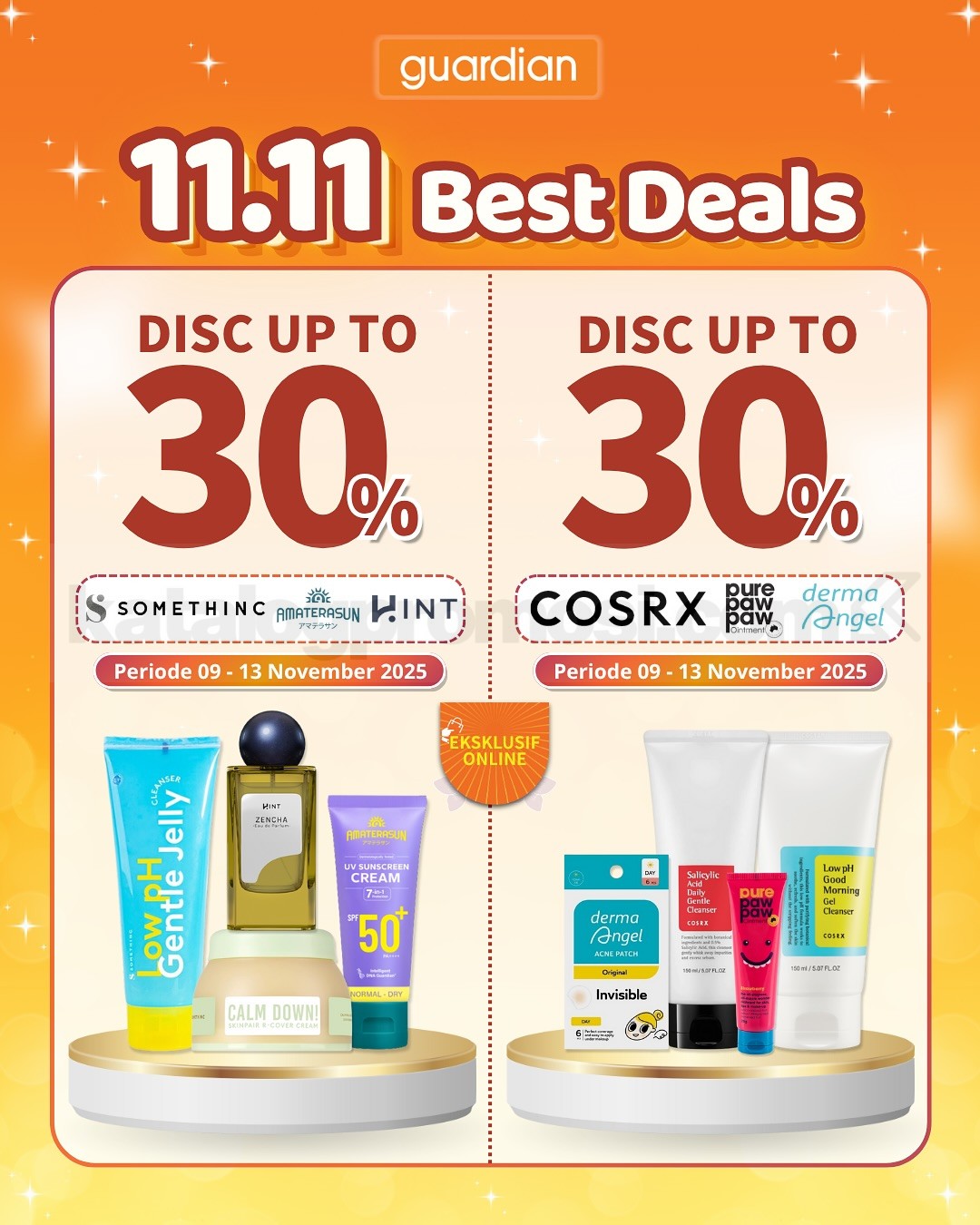 Promo Guardian 11.11 Diskon hingga 50% dan Extra Voucher + Gratis Hadiah Promo Guardian 11.11 Diskon hingga 50% dan Extra Voucher + Gratis Hadiah